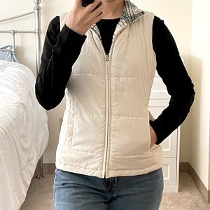 IZOD reversible off white puffer winter vest Size S
